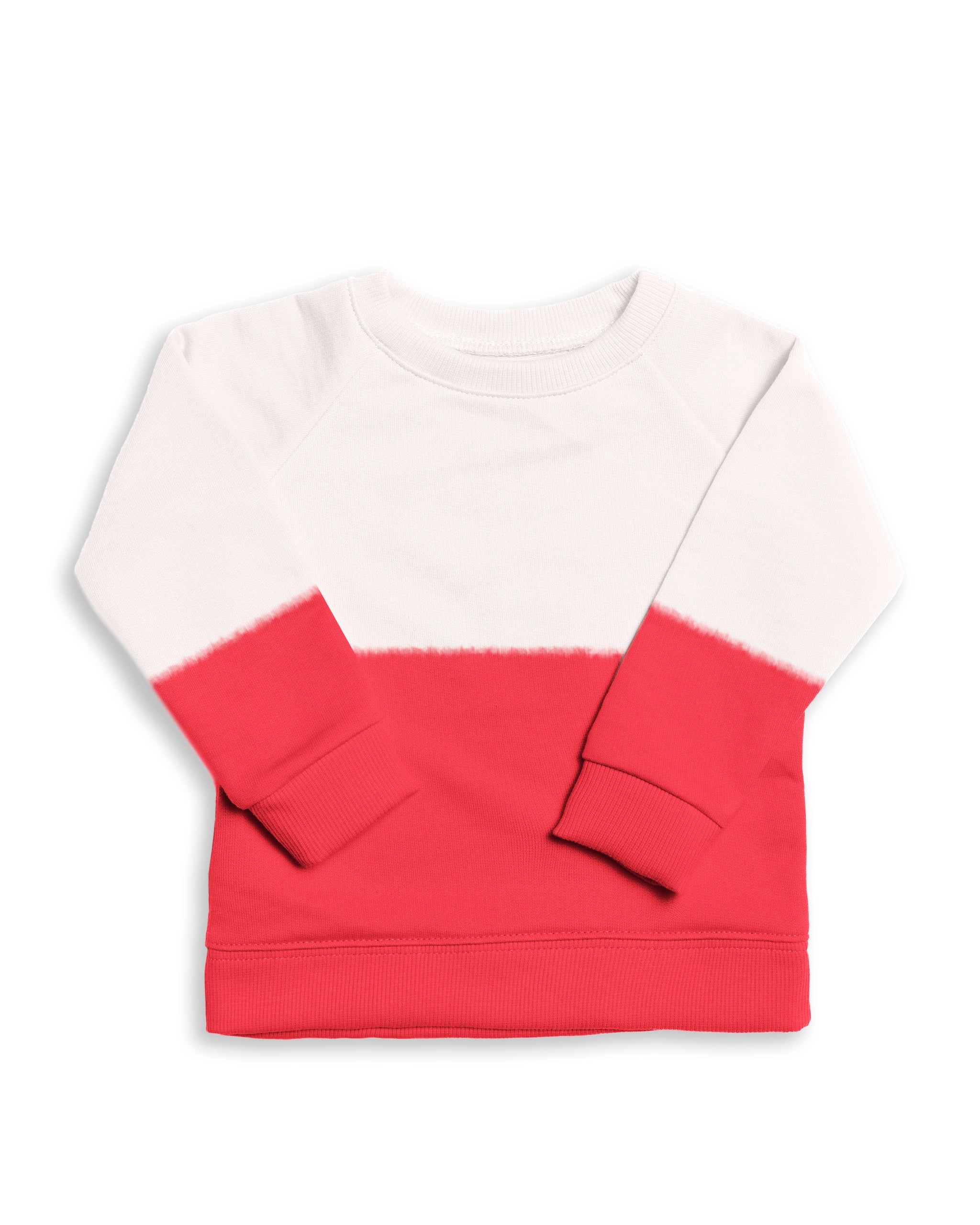 The Organic Dip Dye Pullover Sweatshirt #color_Poppy Dip Dye