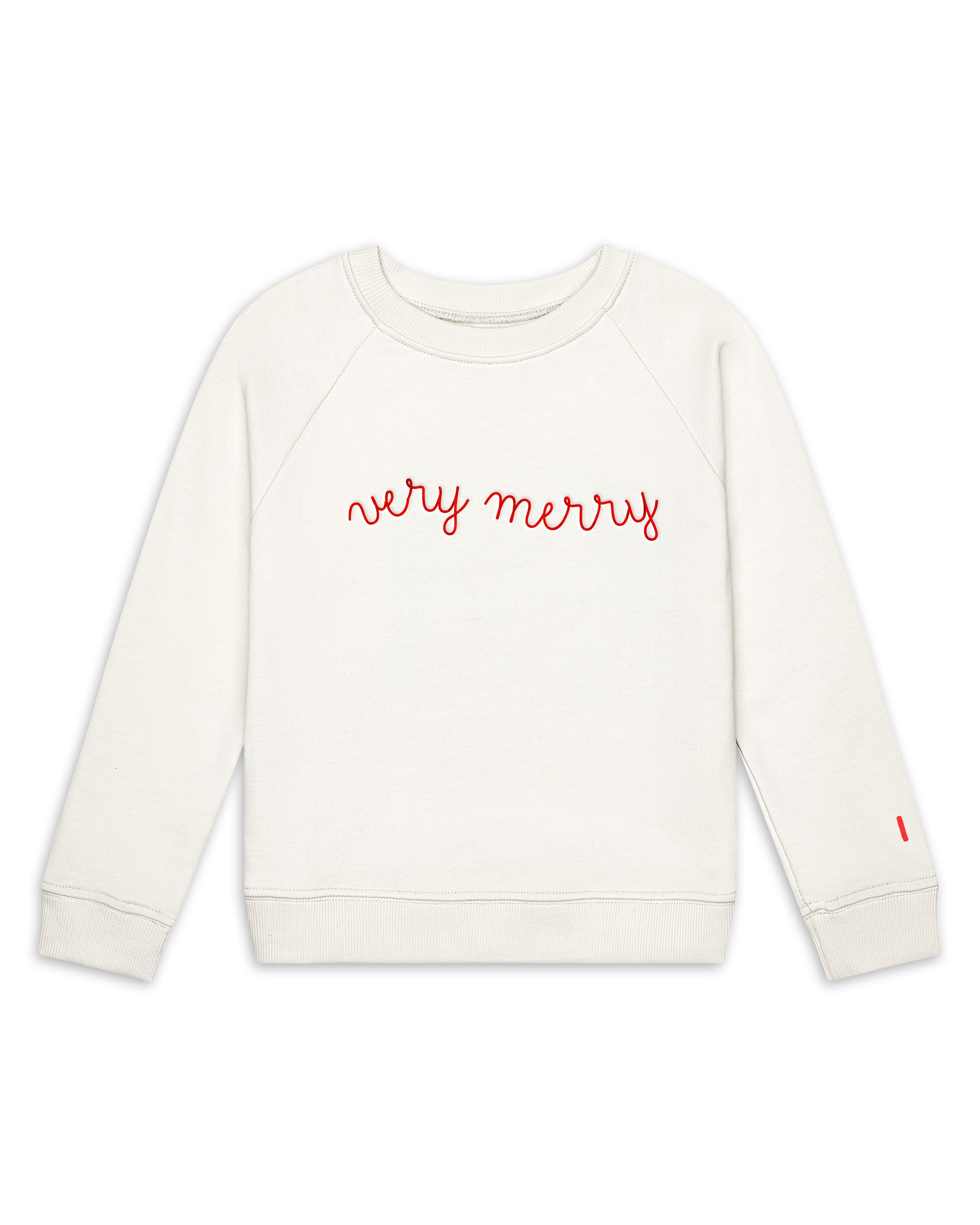 The Organic Pullover Sweatshirt Cream [Cream Very Merry]