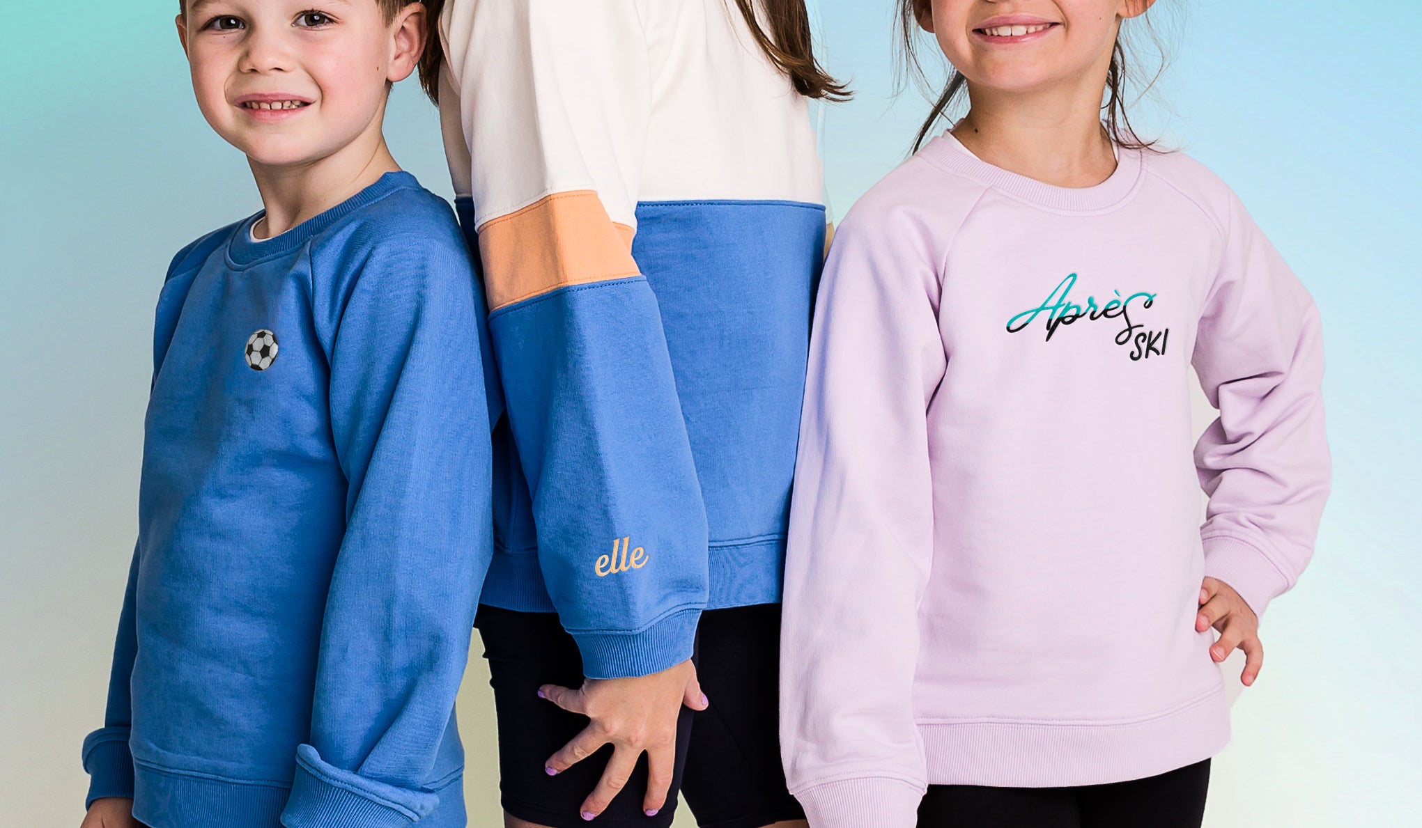 Custom Embroidered Raglan Bean Stitch Sweatshirt, Personalized