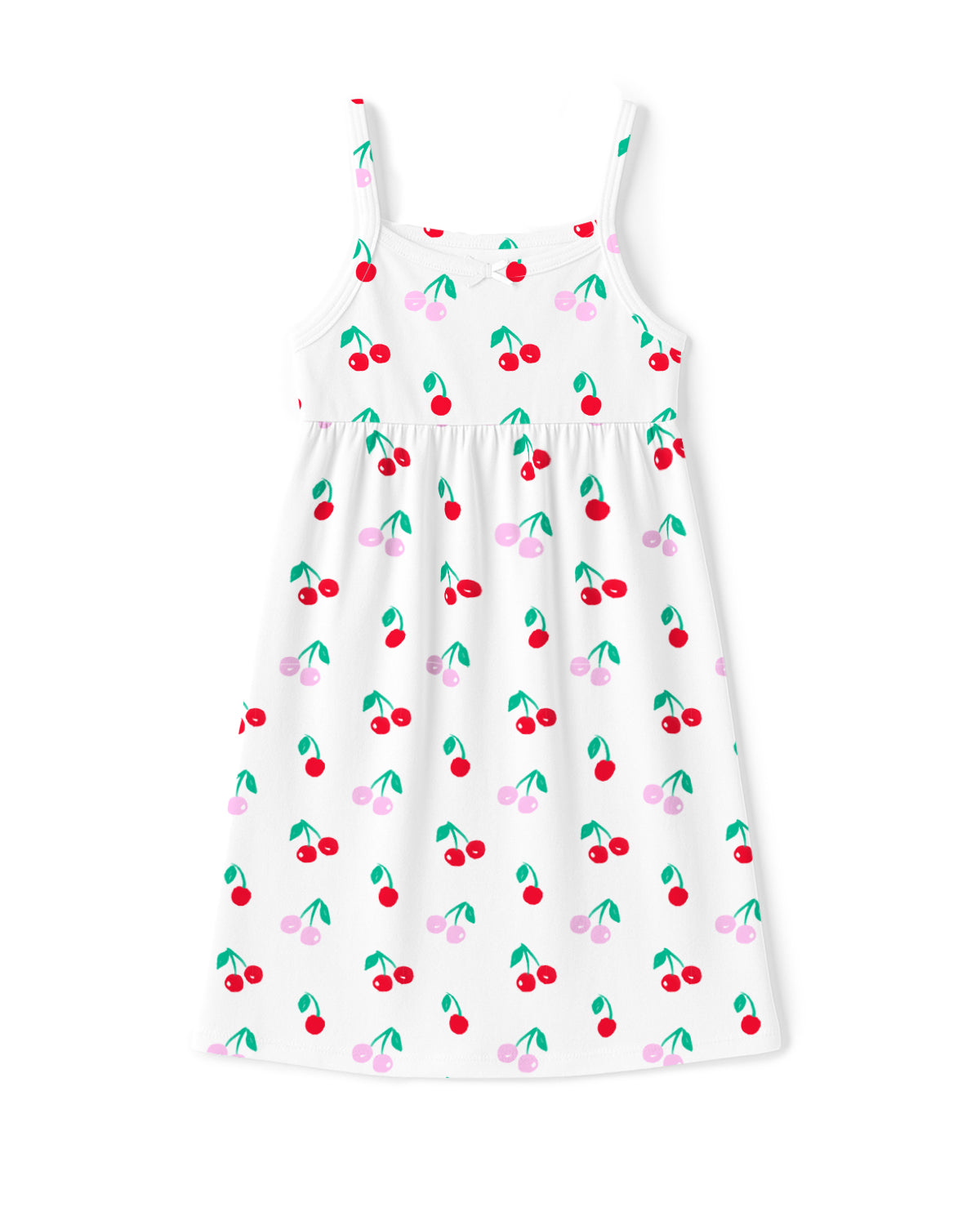 The Organic Rib Dress [Cherries]