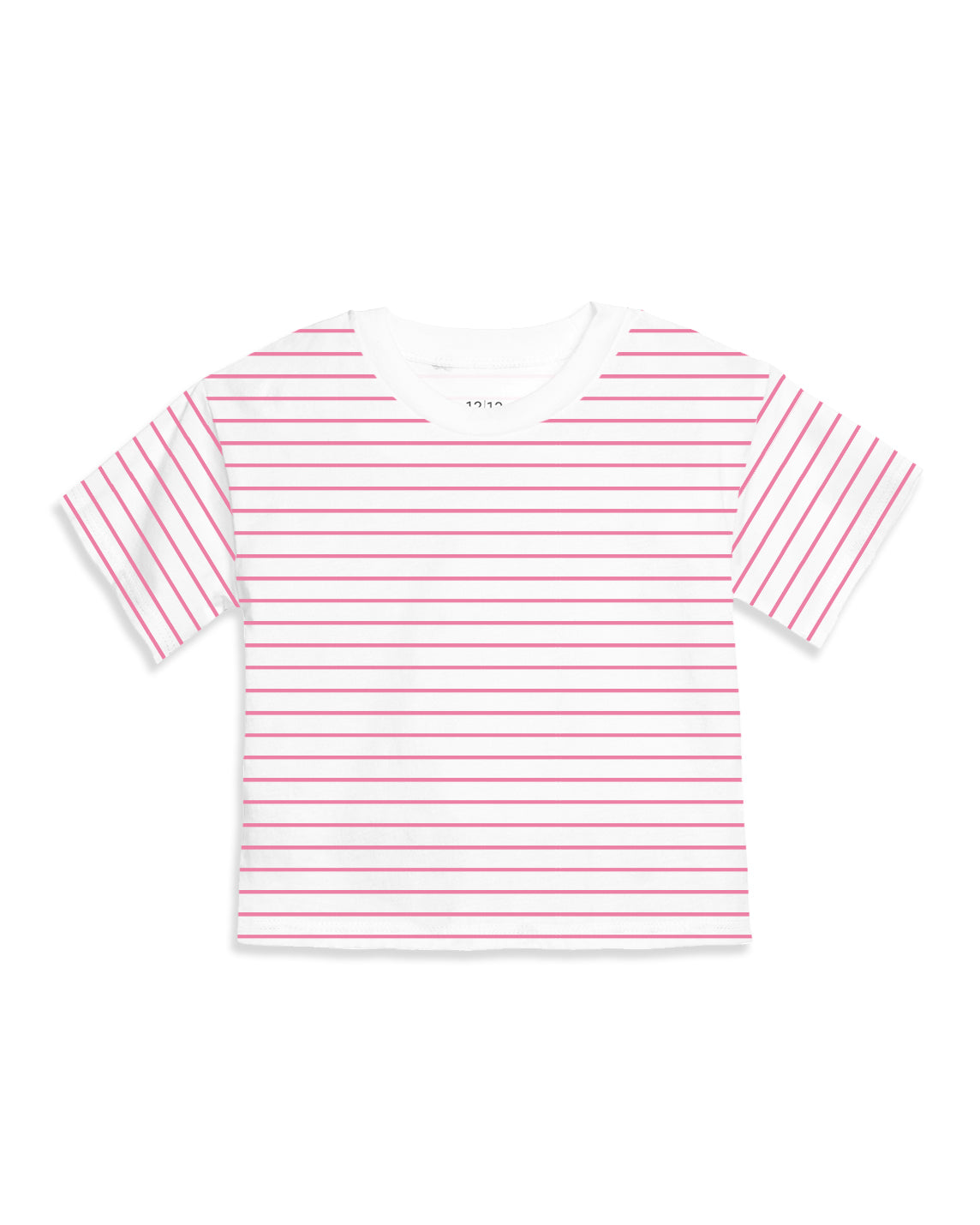 The Organic Short Sleeve Easy Tee [Malibu Pink Stripe]