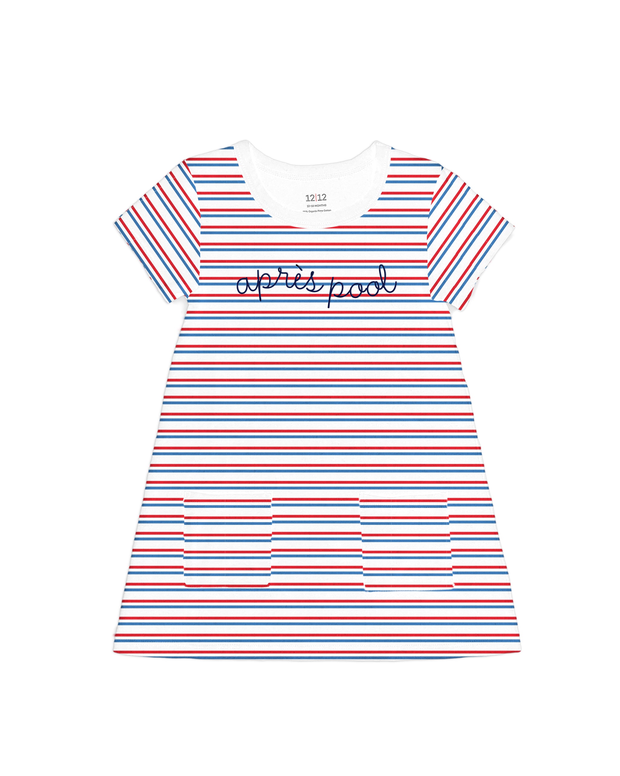 The Organic T-shirt Dress [Americana Stripe Apres Pool]