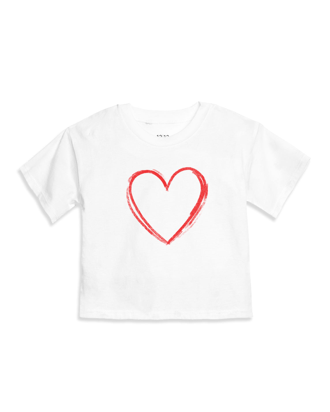 The Organic Short Sleeve Easy Tee [White with Heart]