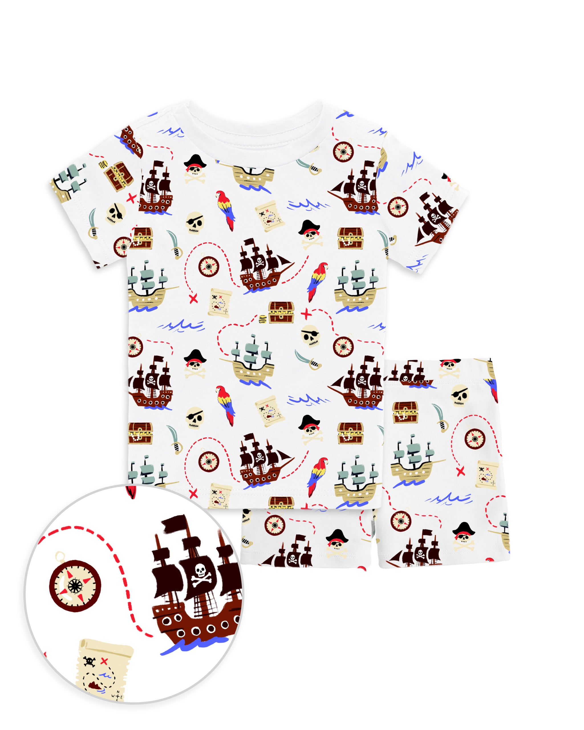 The Organic Short Sleeve Pajama Set [Ahoy Mates]