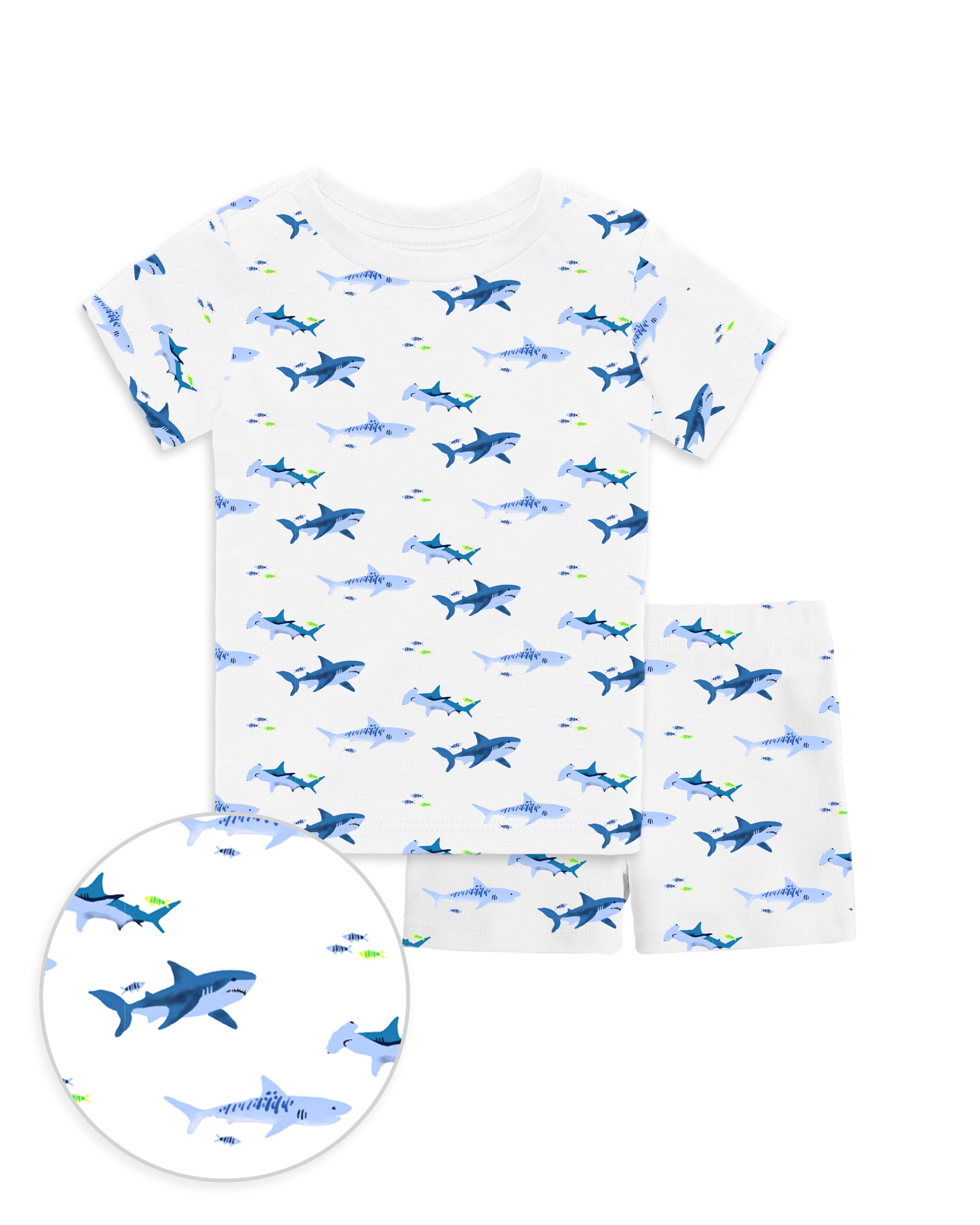 The Organic Short Sleeve Pajama Set [Sharks]