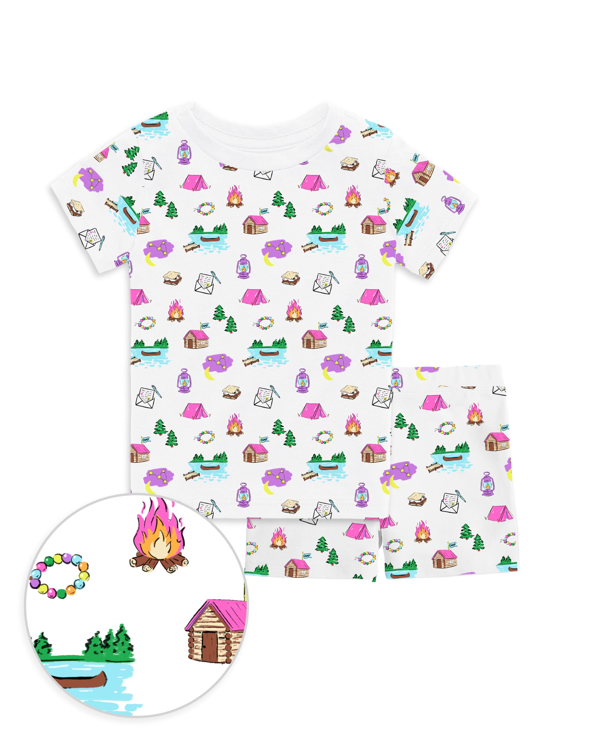 The Organic Short Sleeve Pajama Set [Sleepaway Camp]