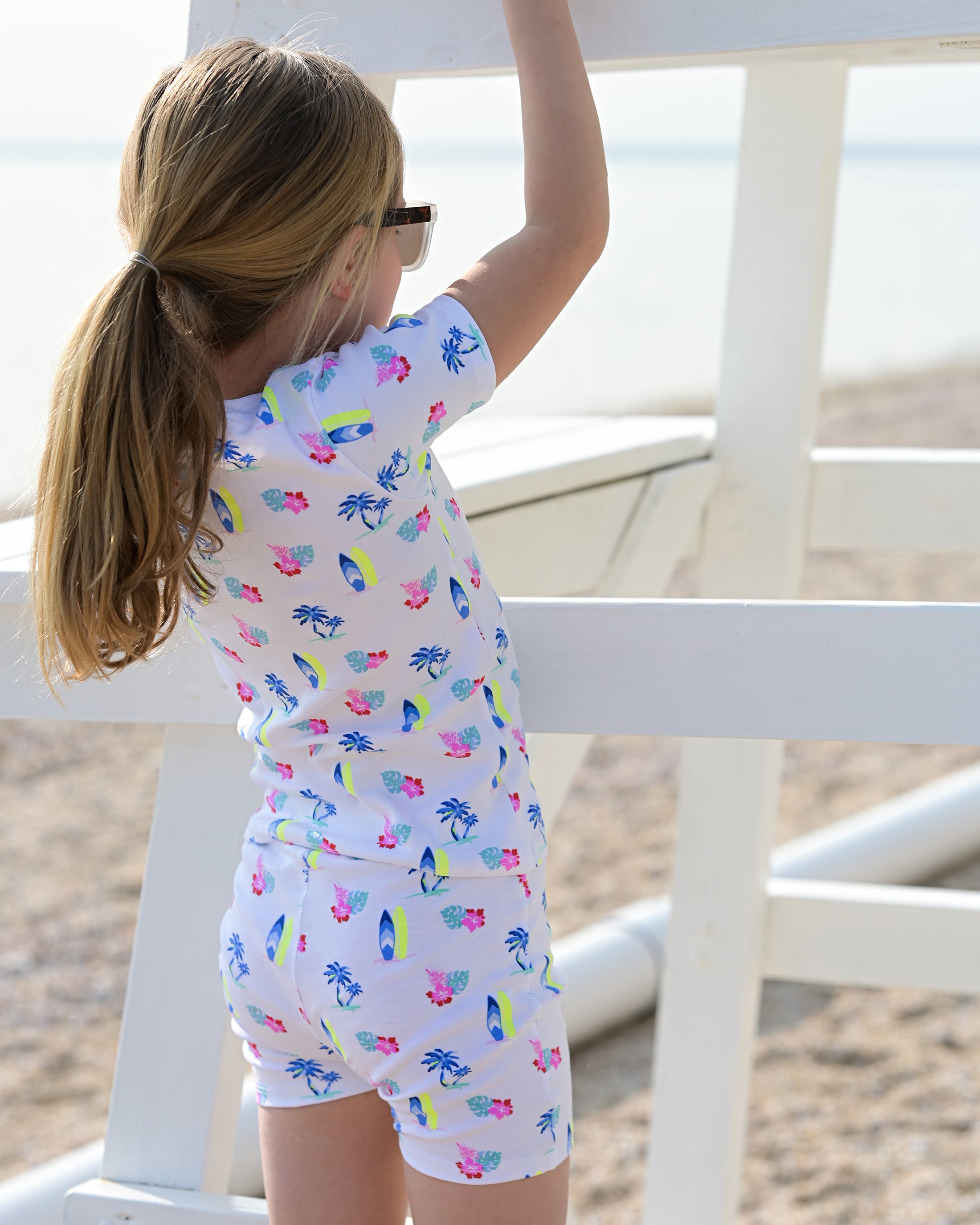 The Organic Short Sleeve Pajama Set #color_Surfs Up