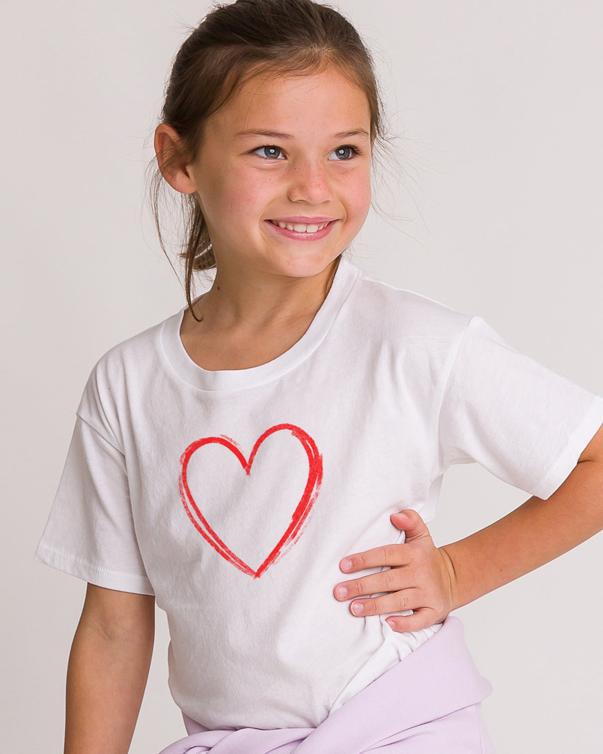 The Organic Short Sleeve Easy Tee [White with Heart]