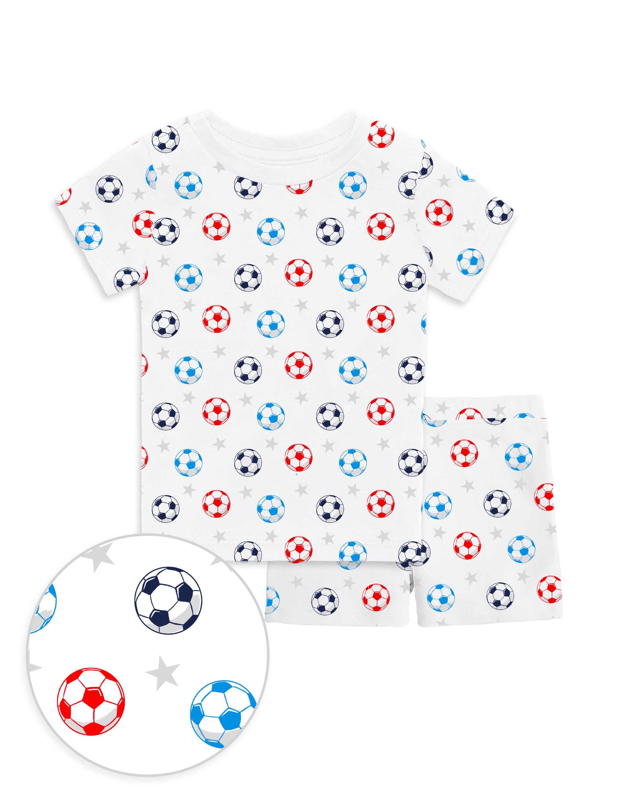 The Organic Short Sleeve Pajama Set [Americana Soccer]