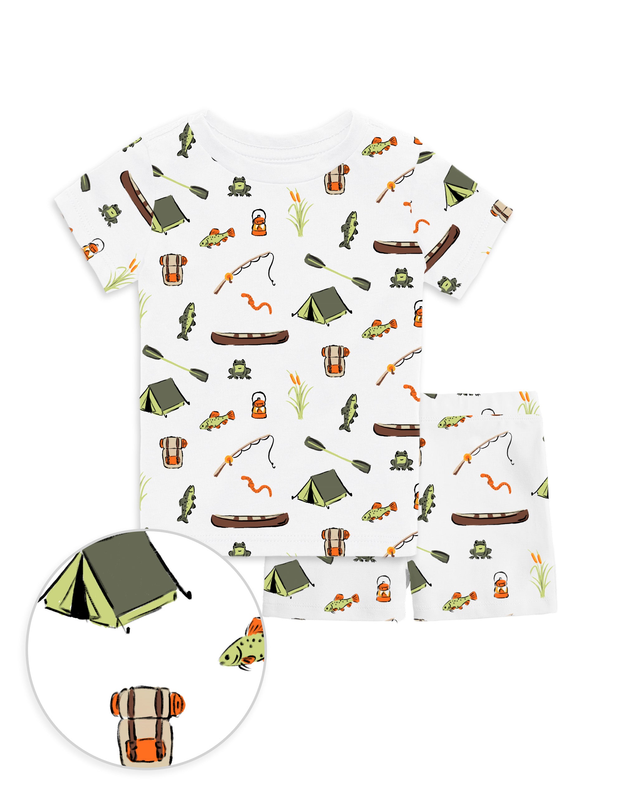 The Organic Short Sleeve Pajama Set [Gone Camping]