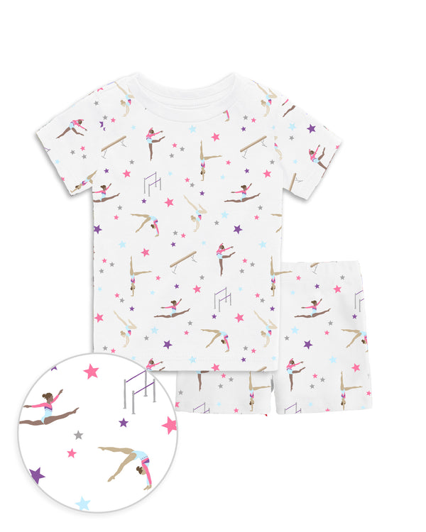 The Organic Short Sleeve Pajama Set [Gymnastics]