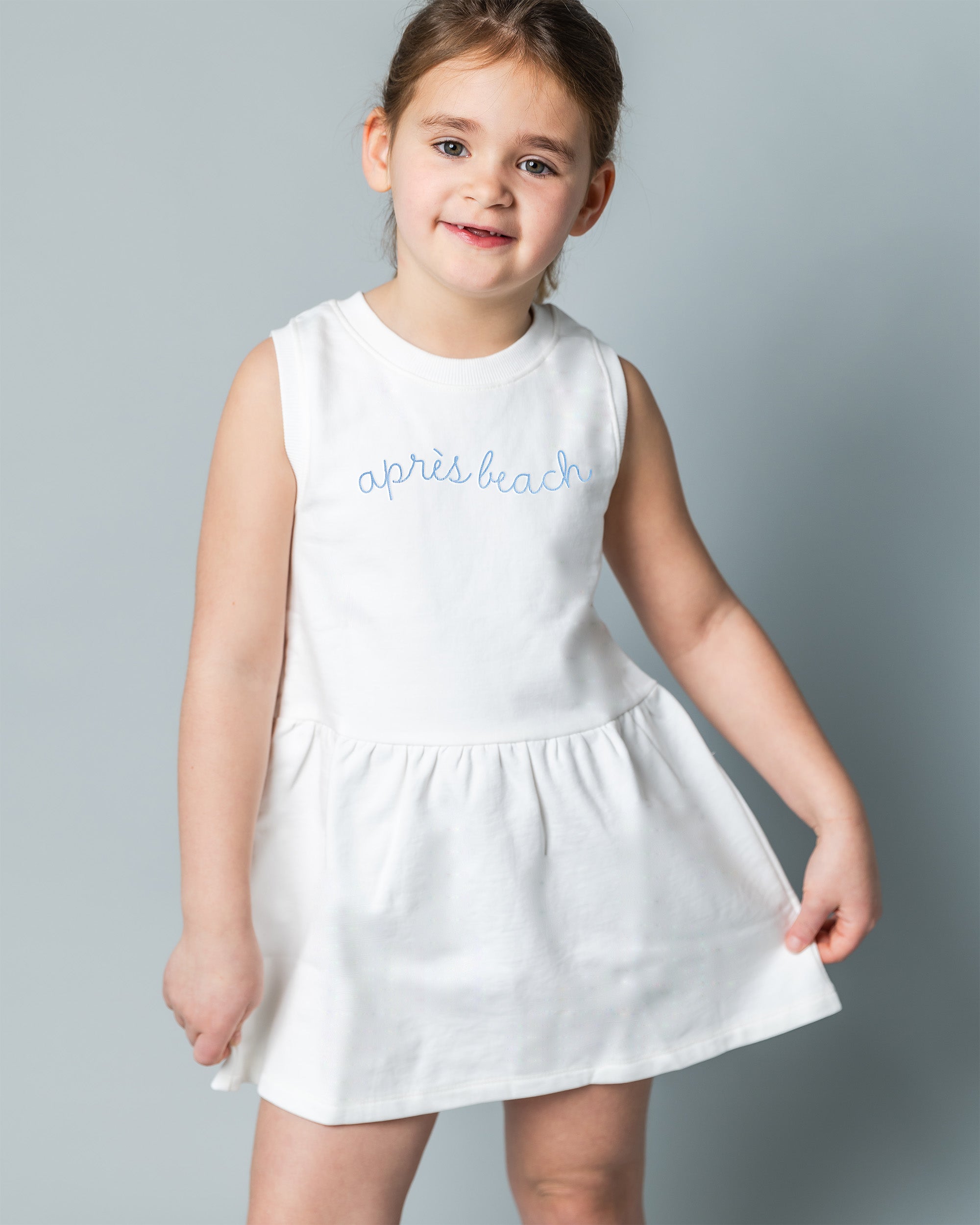 The Organic Tank Terry Dress [White Apres Beach]