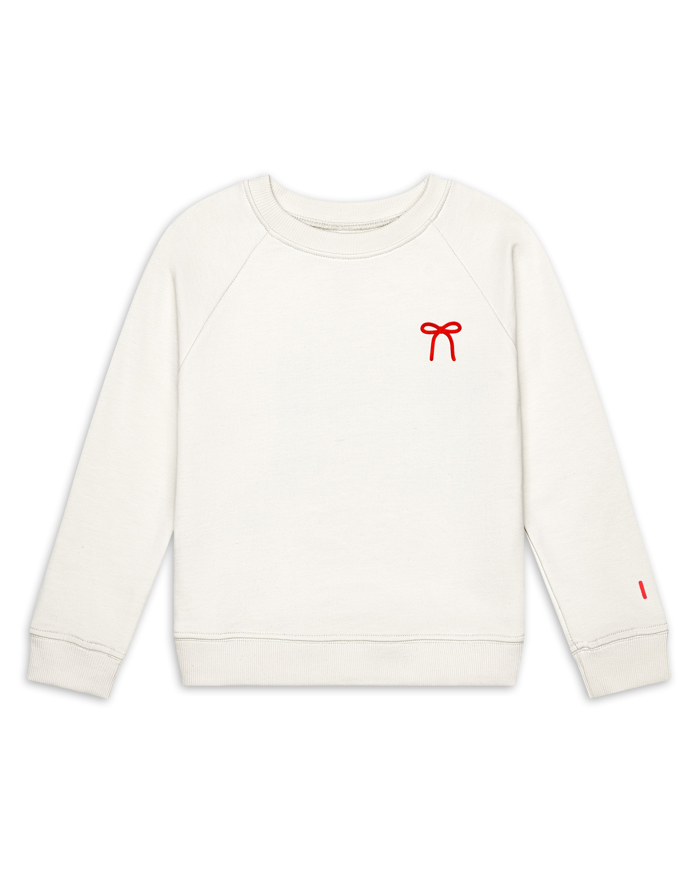 The Organic Pullover Sweatshirt Small Bow [Cream]