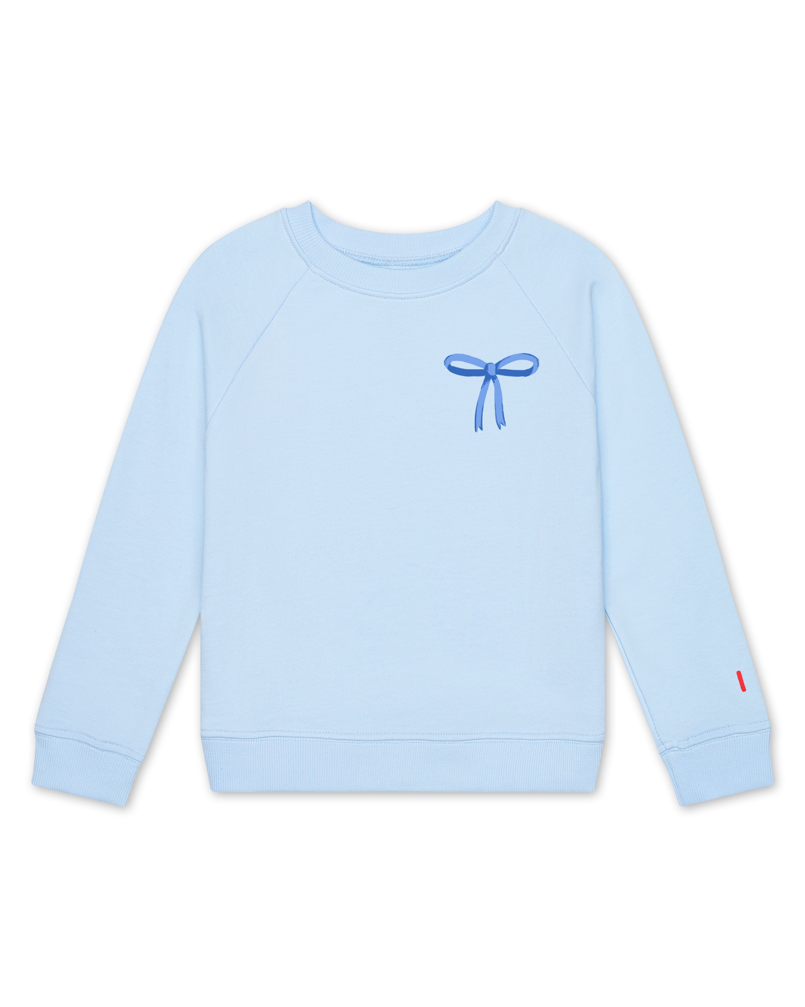 The Organic Pullover Sweatshirt [Ice Water with Blue Bow]