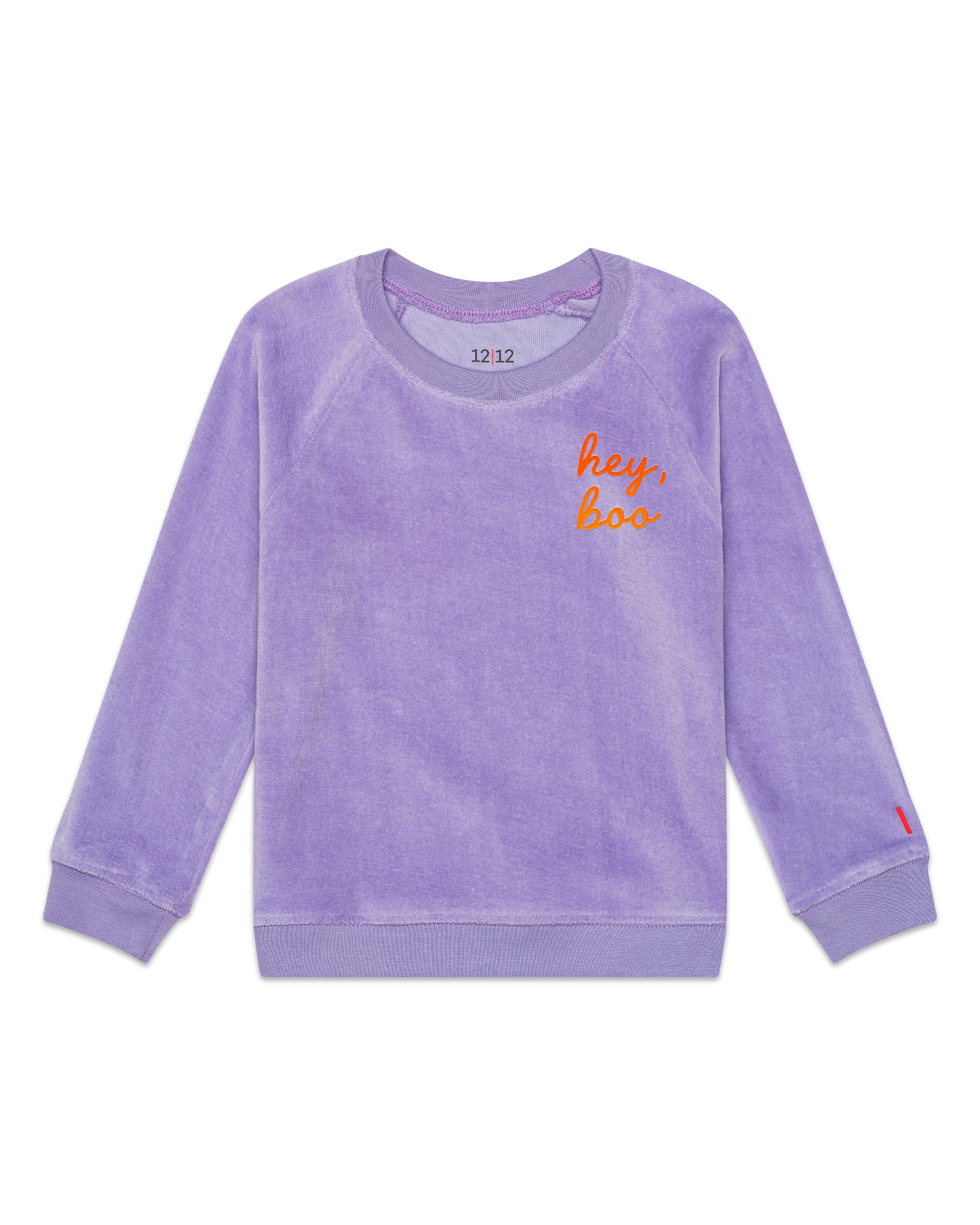 The Organic Velour Pullover Sweatshirt [Lilac Purple Hey Boo]