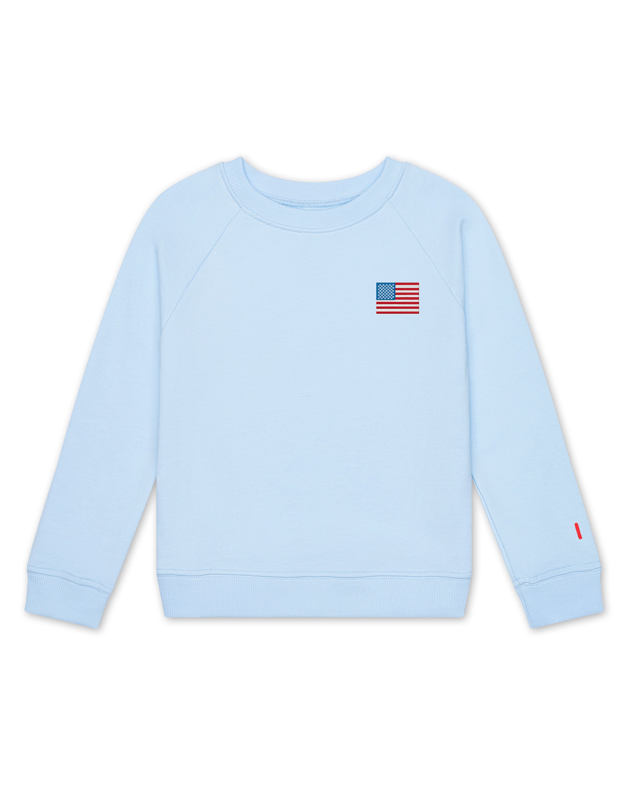 The Organic Pullover Sweatshirt American Flag [Ice Water]