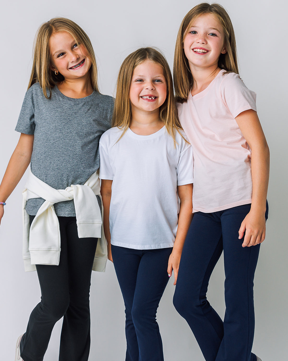 The Organic Short Sleeve Tee 3 Pack [White Pink Sydney Stripe]