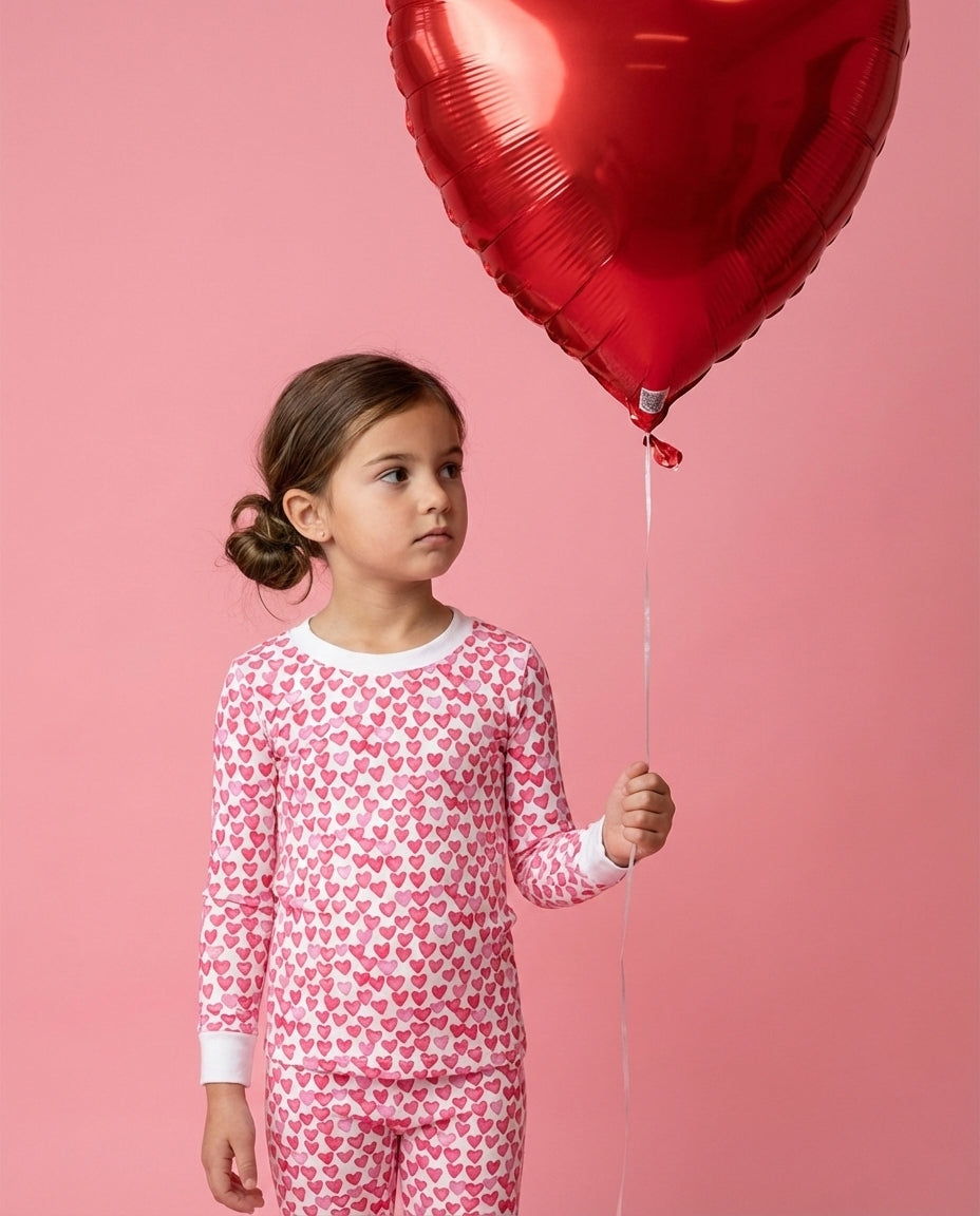 The Organic Long Sleeve Pajama Set [Sweethearts]