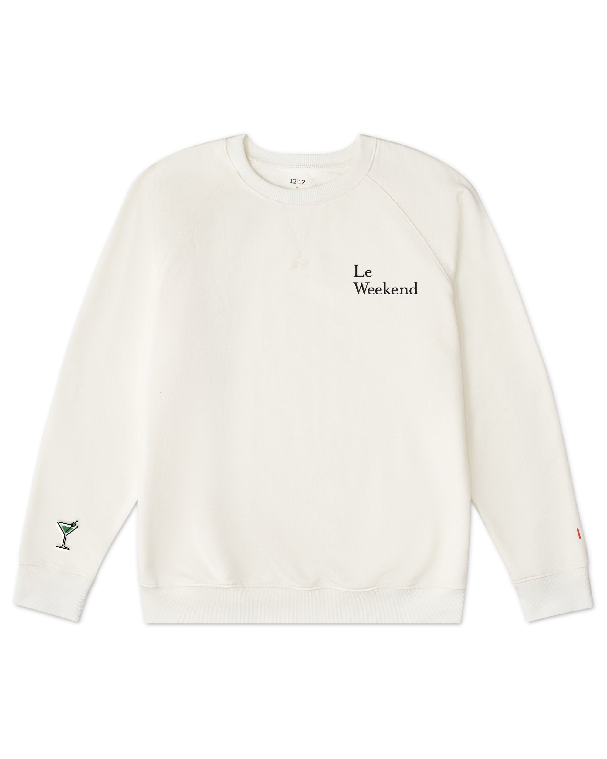 Women's Organic Pullover Sweatshirt Le Weekend Martini [Cream]