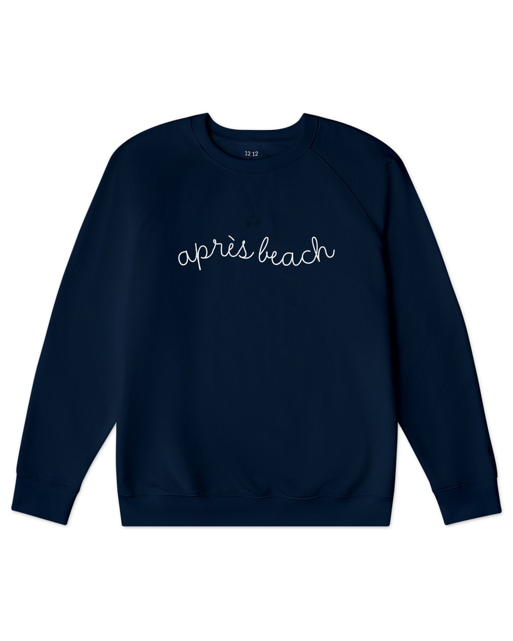 Women's Organic Embroidered Pullover Sweatshirt [Navy Apres Beach]