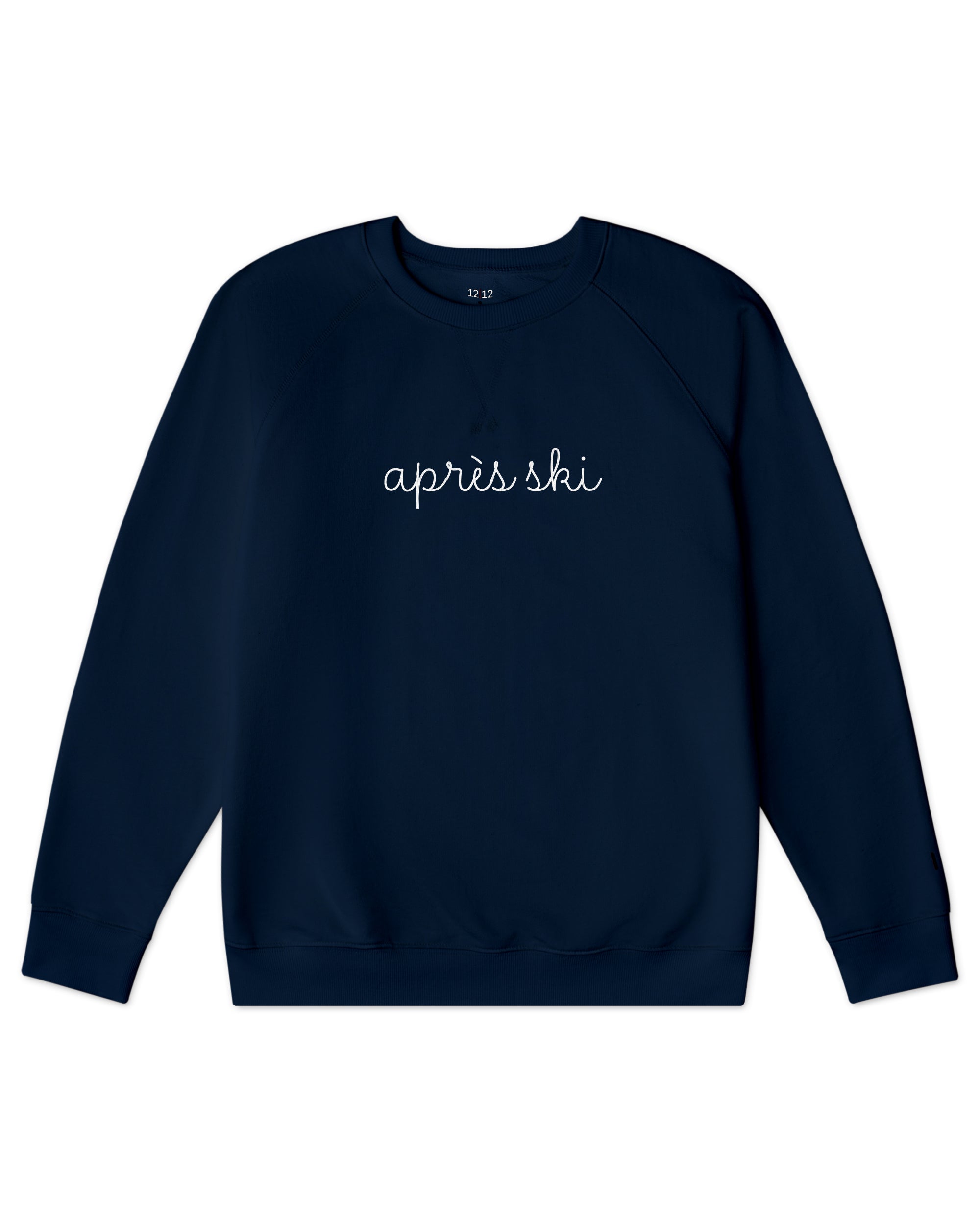 Women's Organic Embroidered Pullover Sweatshirt [Navy Apres Ski]