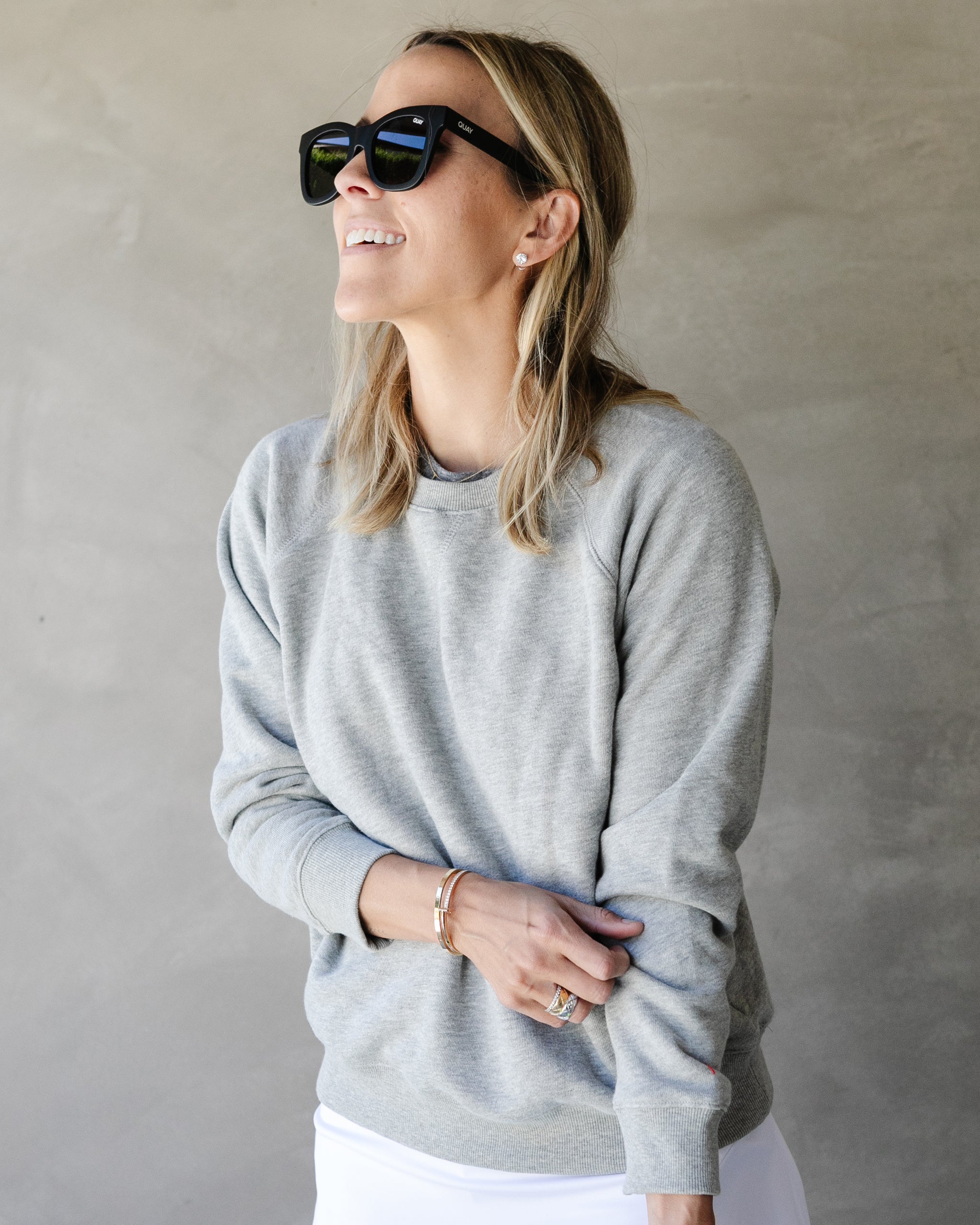 Light grey women's sweatshirt online