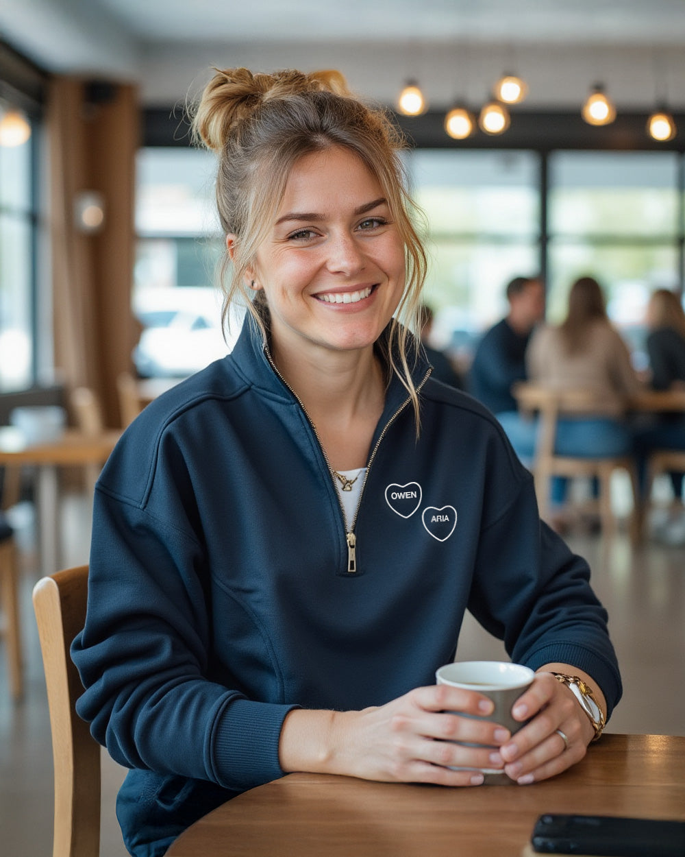 Women's Organic Half Zip Sweatshirt [Navy]