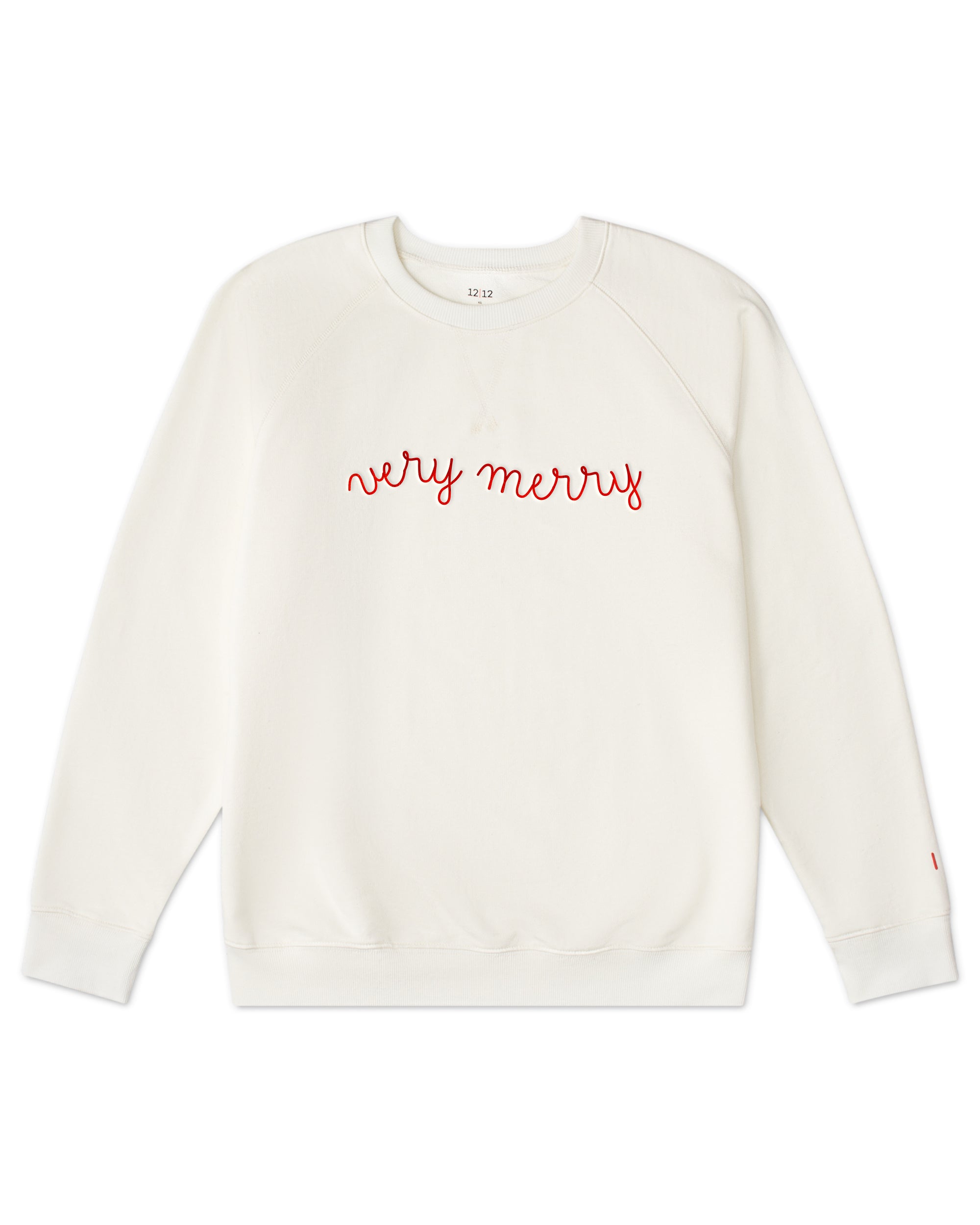 Women's Organic Pullover Sweatshirt Very Merry [Cream]