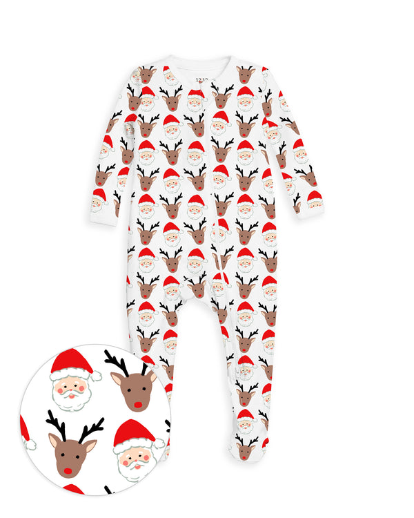 The Organic Zipper Footie [Santas Squad]