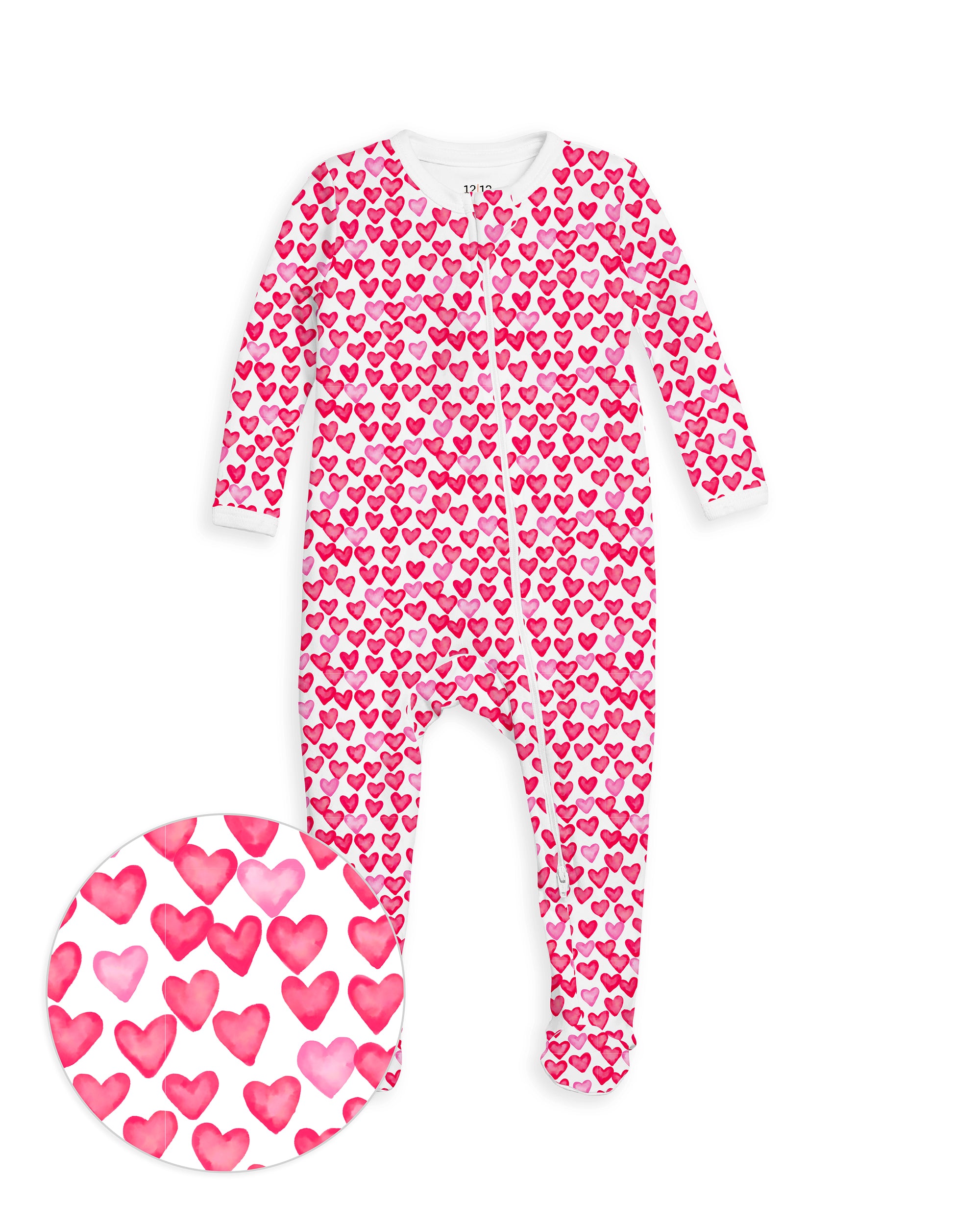 The Organic Zipper Footie [Sweethearts]