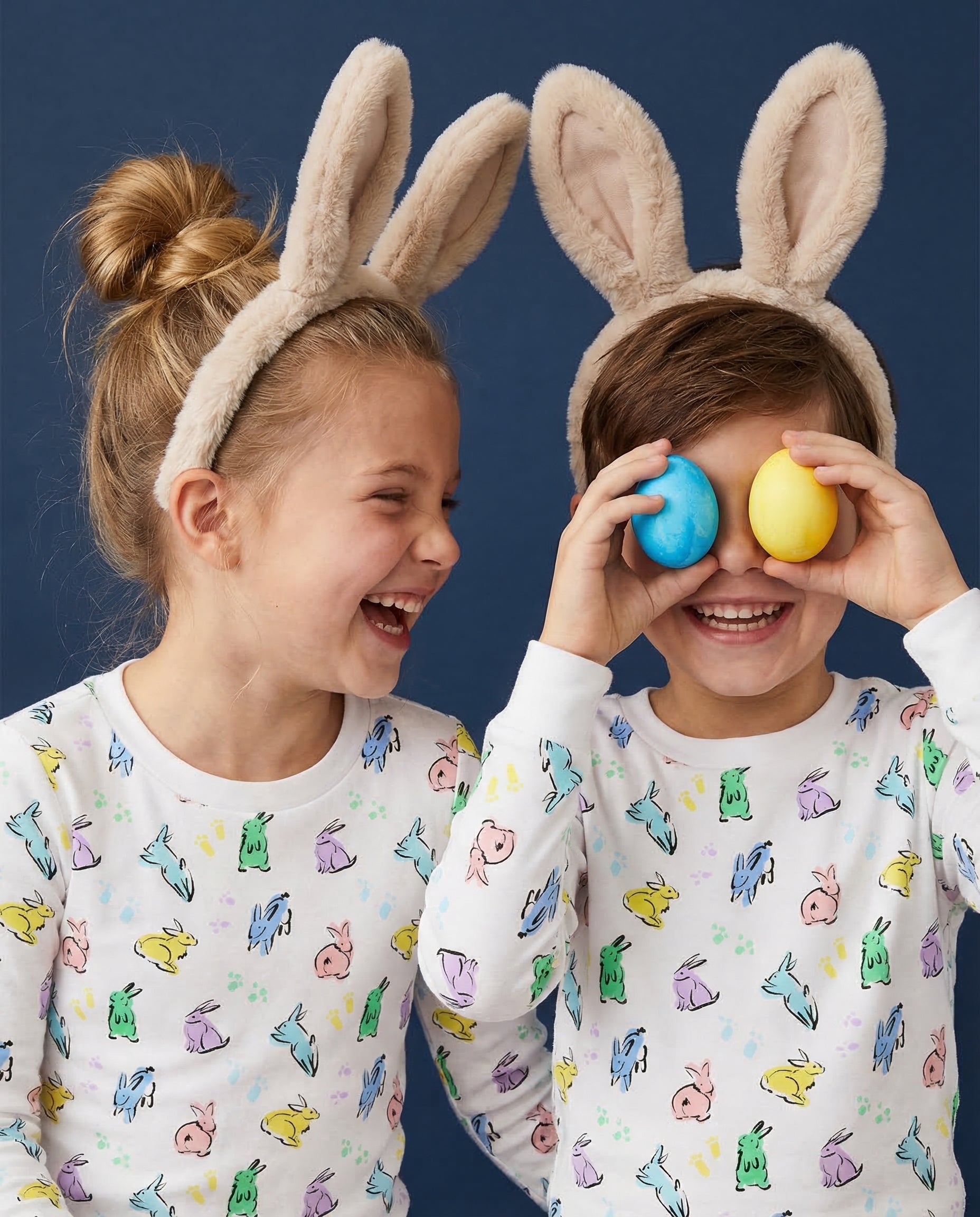 The Organic Long Sleeve Pajama Set [Bunny Hop]