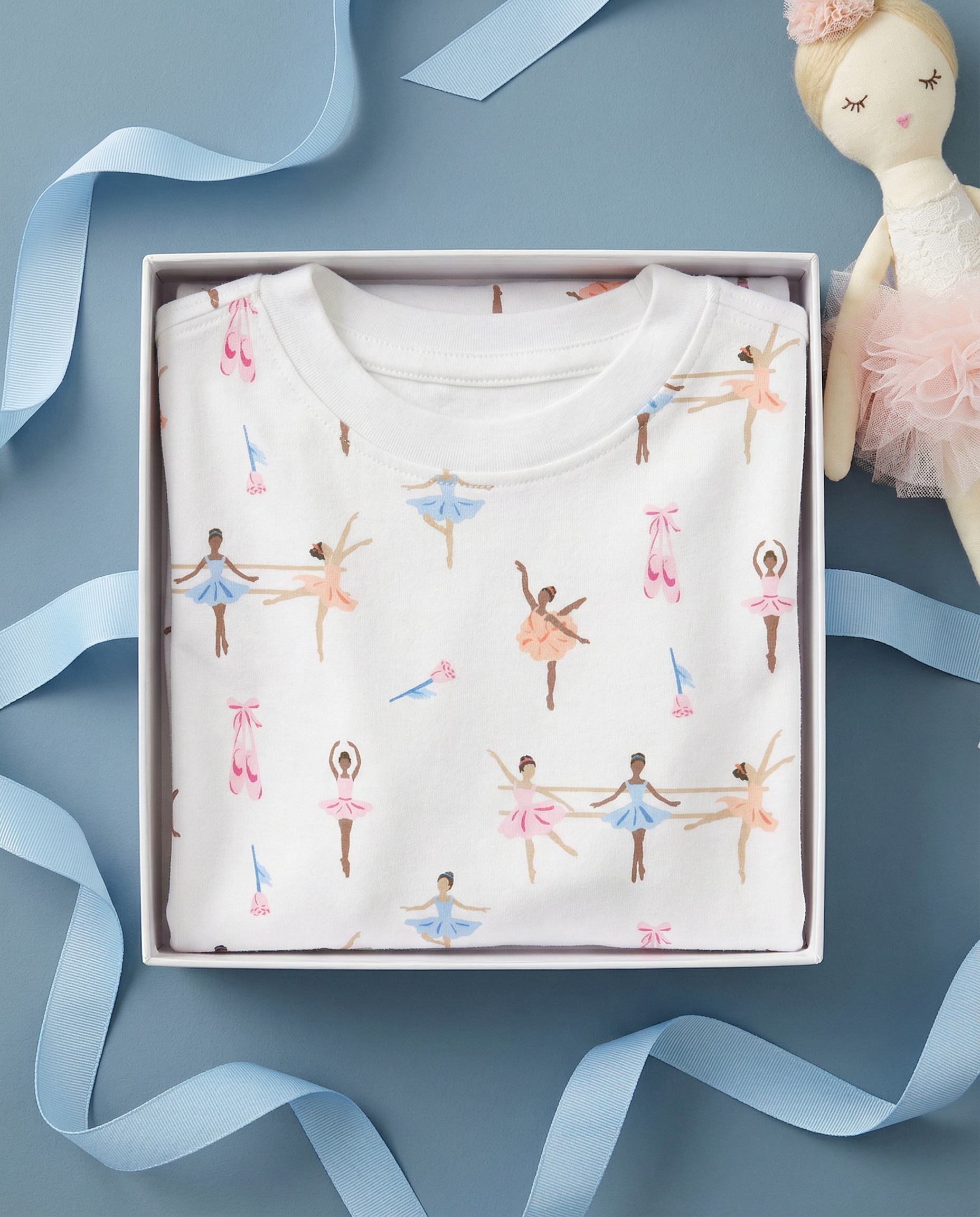 The Organic Long Sleeve Pajama Set [Ballet]