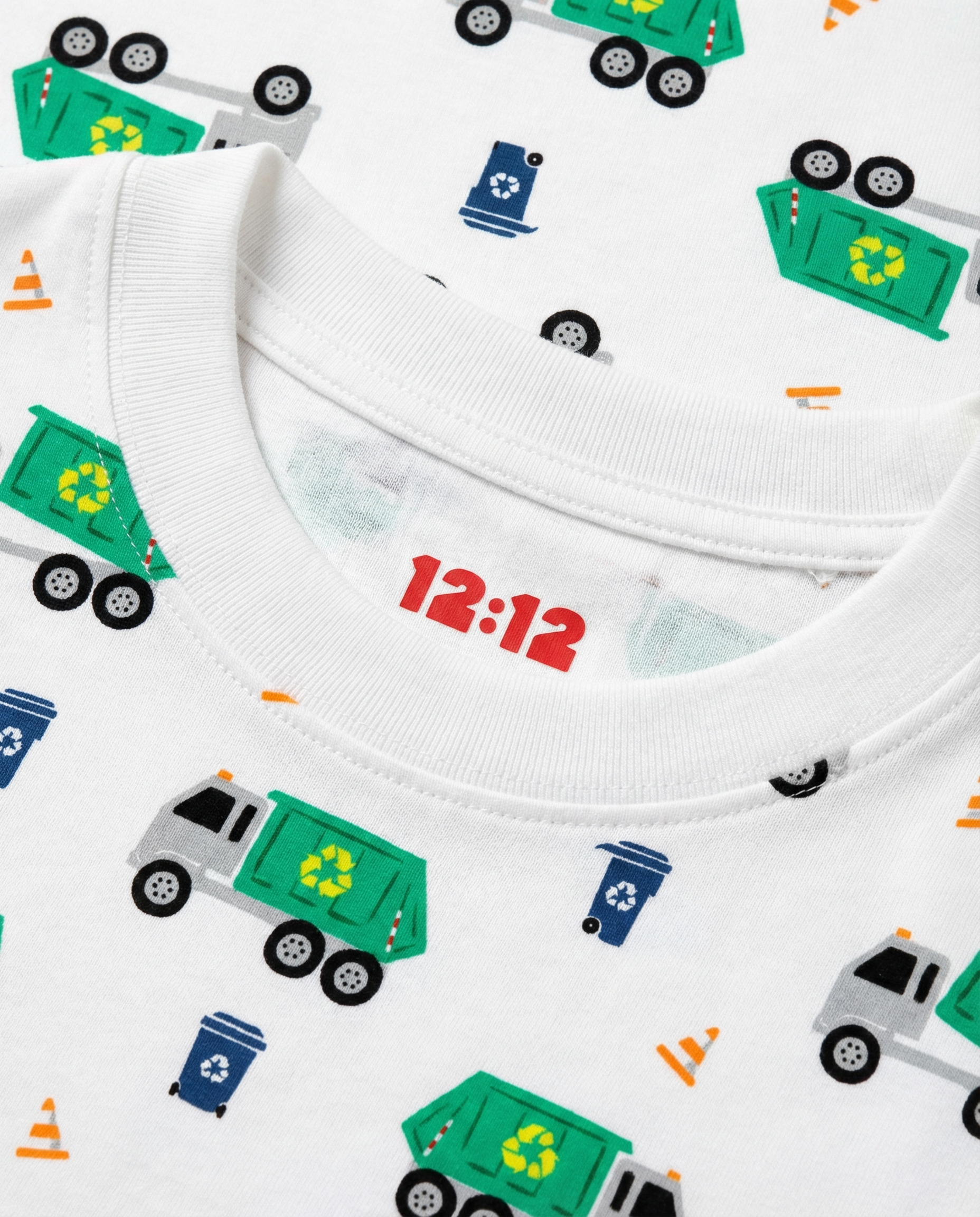 The Organic Long Sleeve Pajama Set [Recycling Trucks]