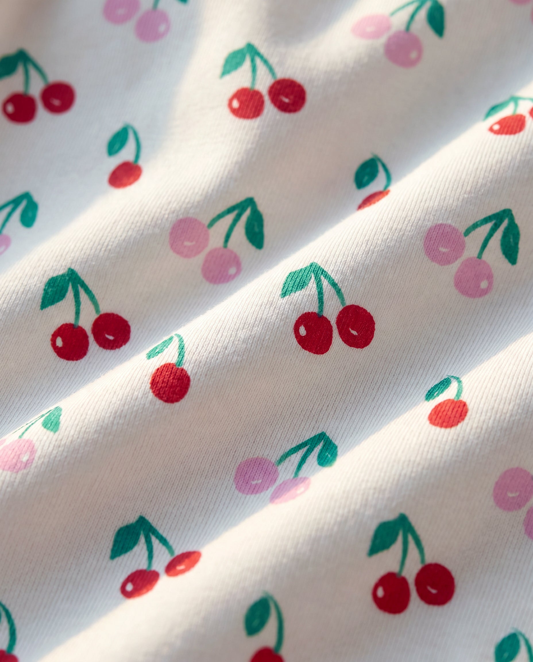 The Organic Rib Dress [Cherries]