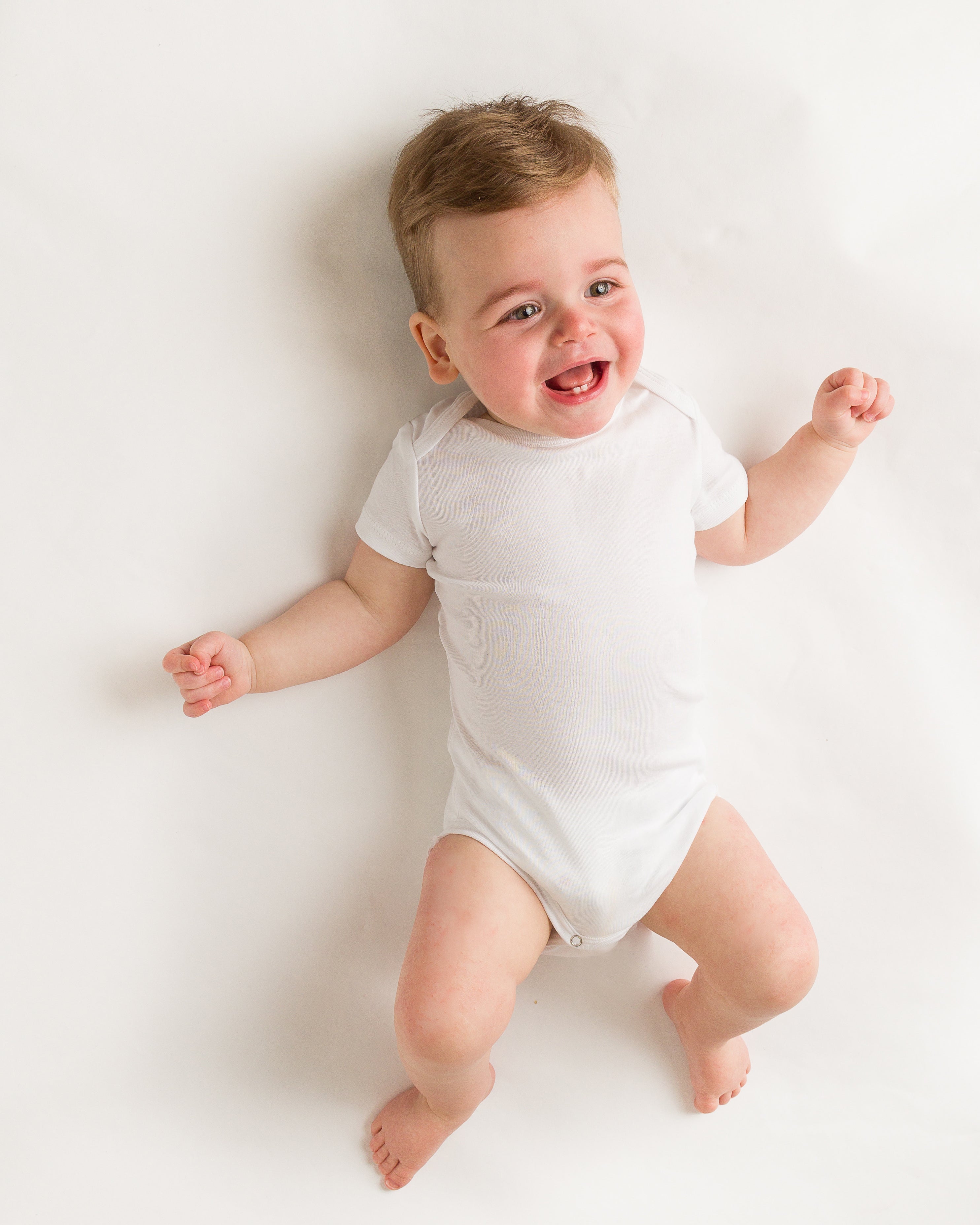 The Daily Short Sleeve Onesie White Hover #color_White