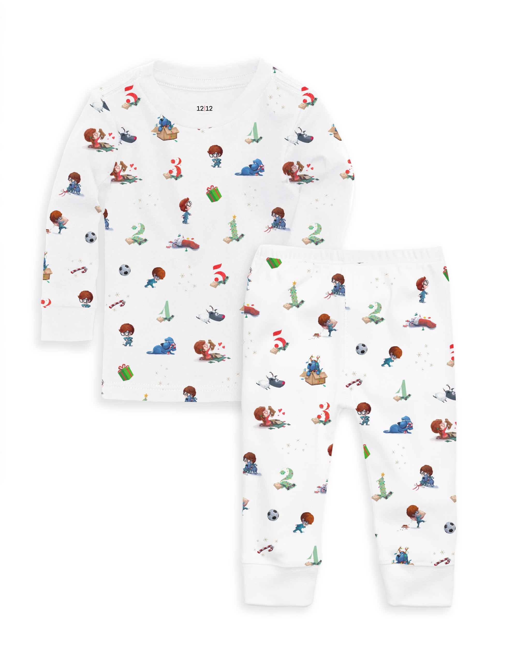 The Organic Long Sleeve Pajama Set 5 More Sleeps 'til Christmas