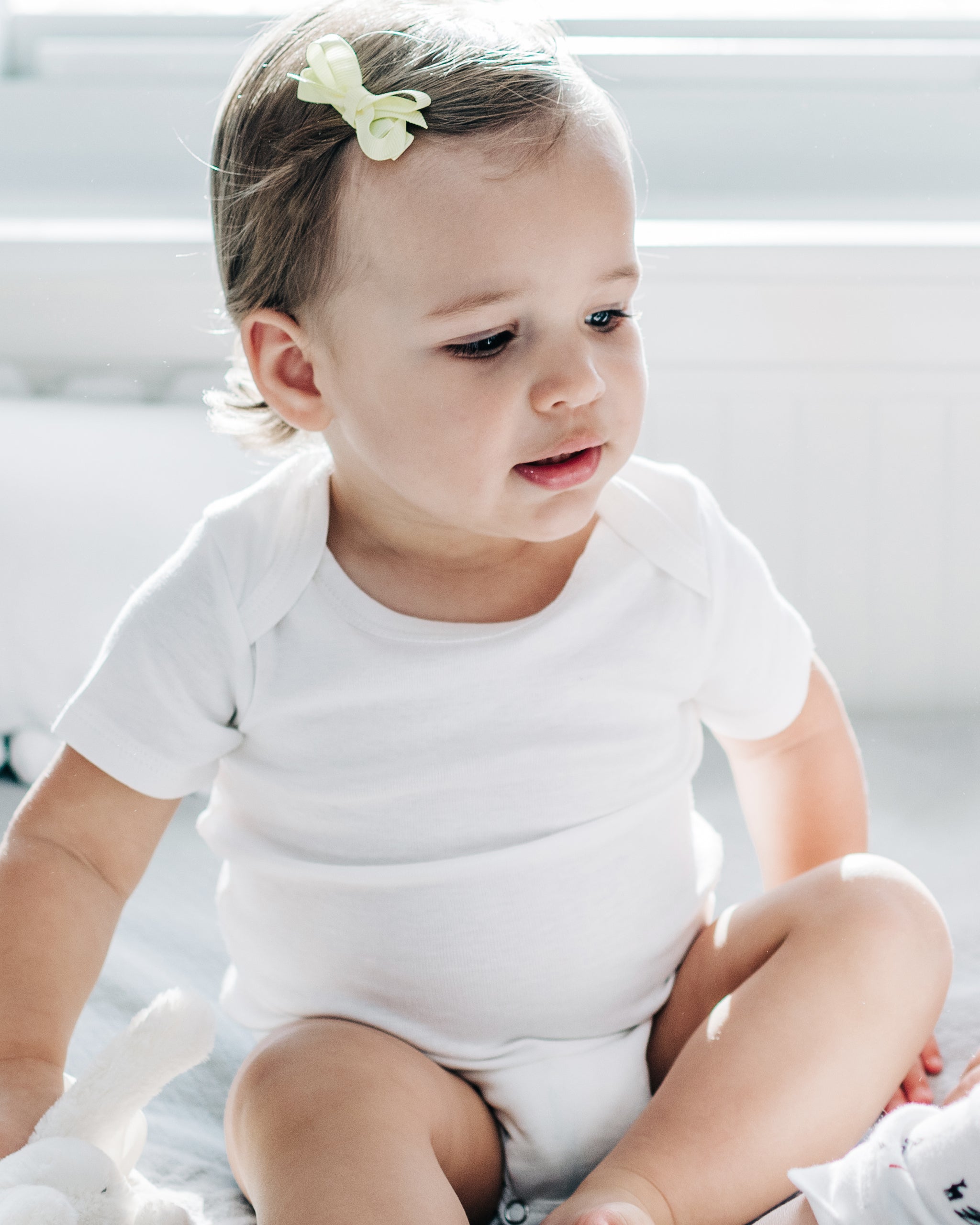 The Daily Short Sleeve Onesie White #color_White