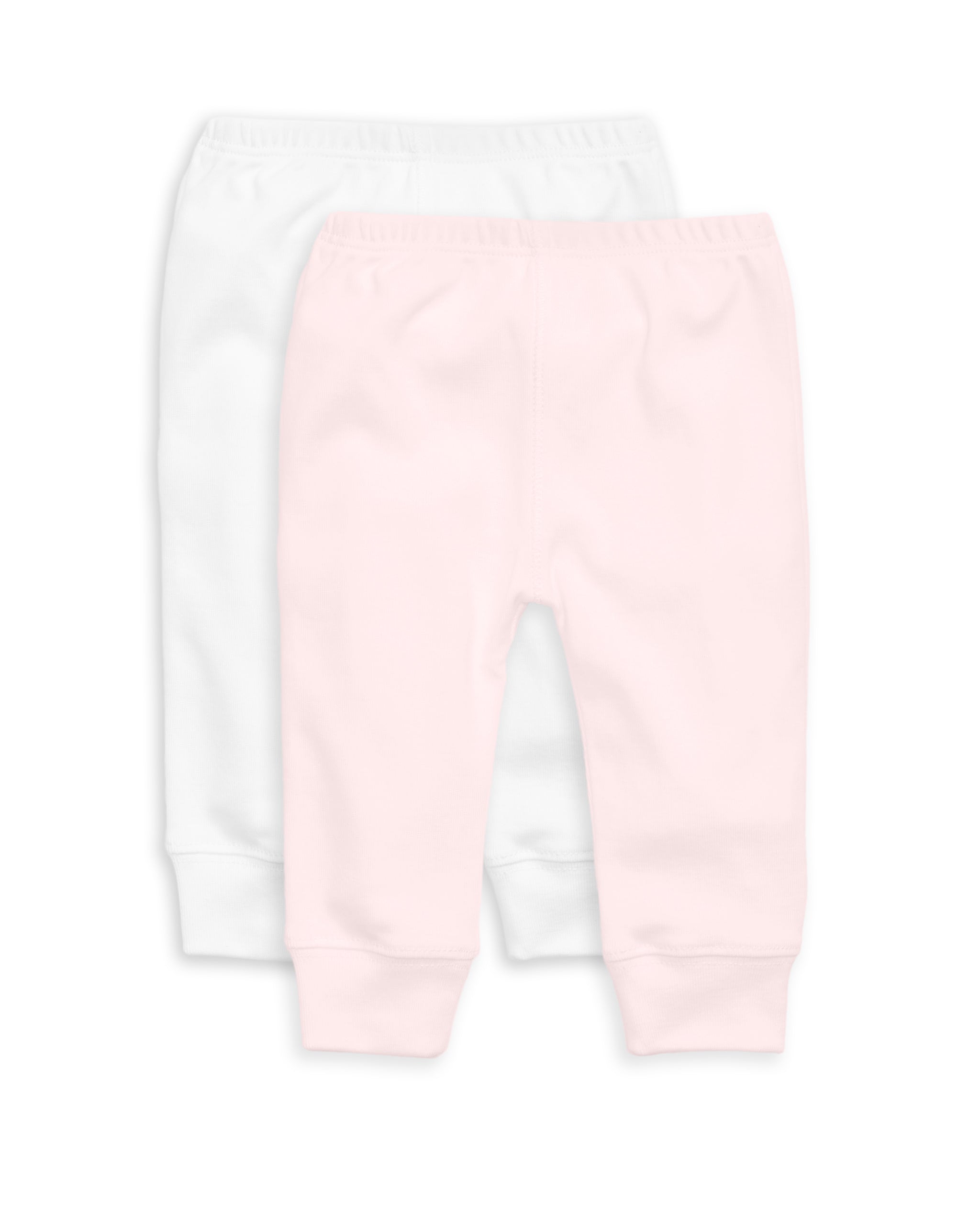 The Baby Pant 2 Pack White and Pink #color_White and Pink