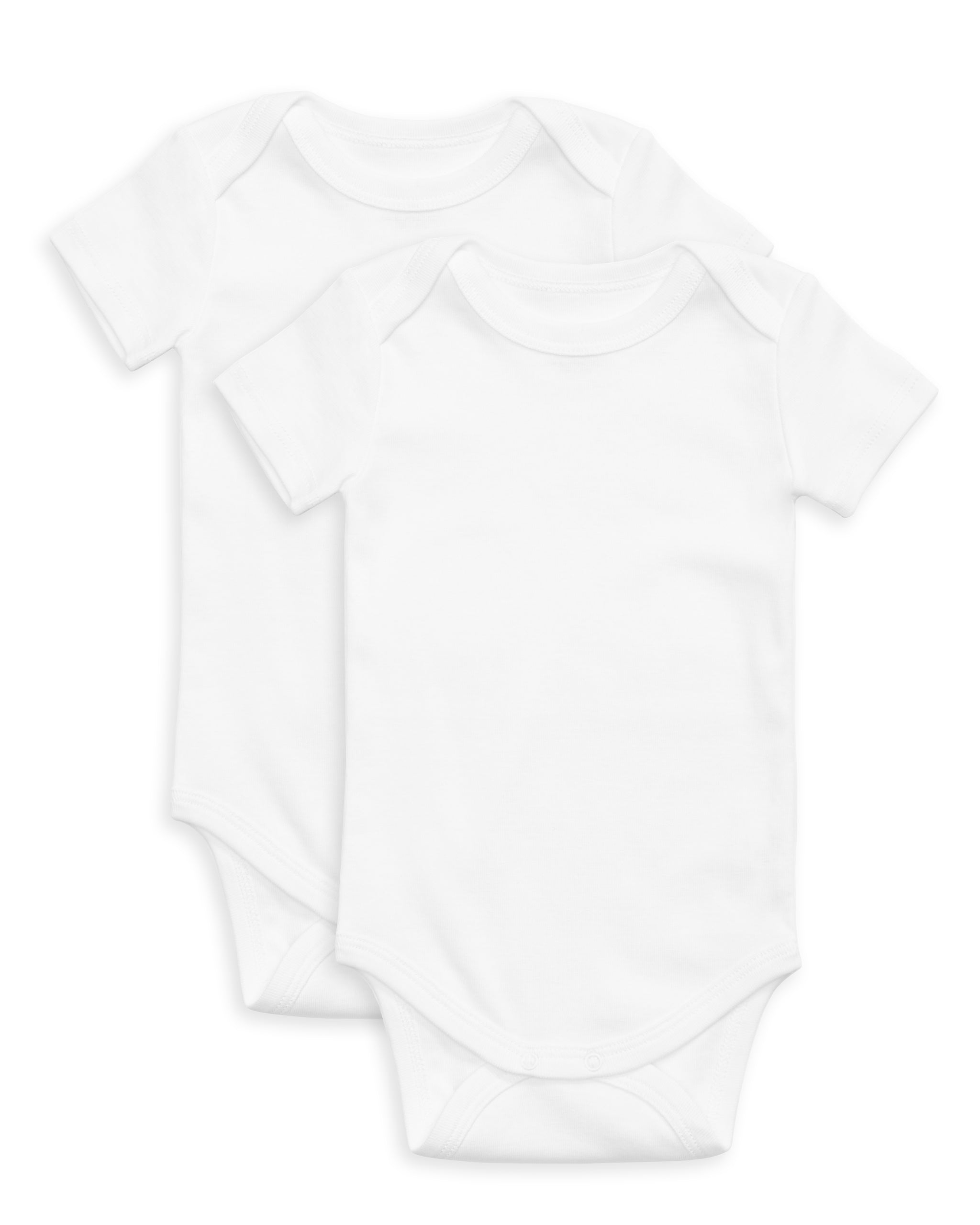 The Daily Short Sleeve Onesie 2 Pack White #color_White