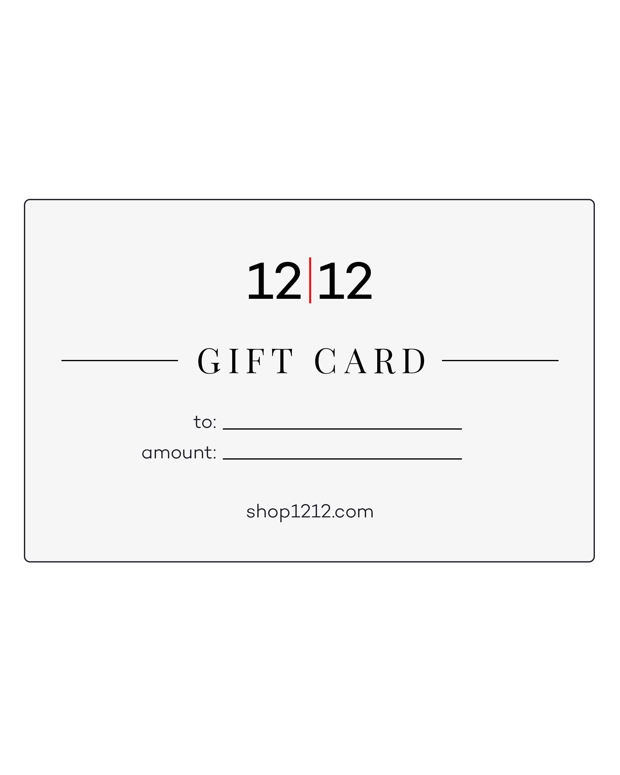 1212 Gift Card