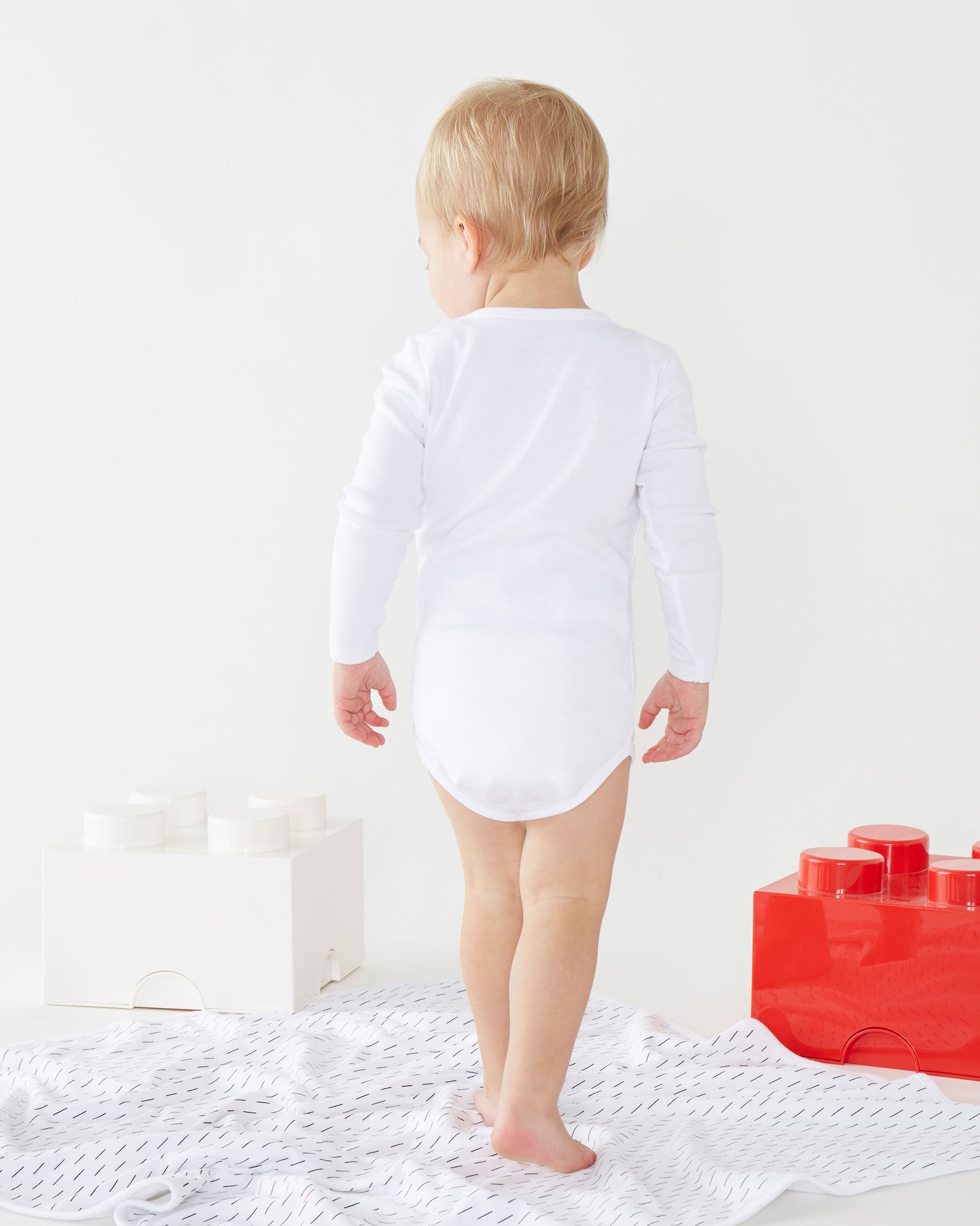 The Organic Long Sleeve Onesie #color_White